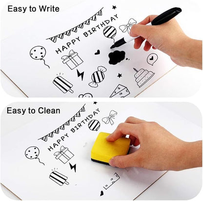 Dry Erase Lapboards, HERKKA 15 Pack Double Sided Dry Erase Lap Boards 9 x 12.5 - Image 4