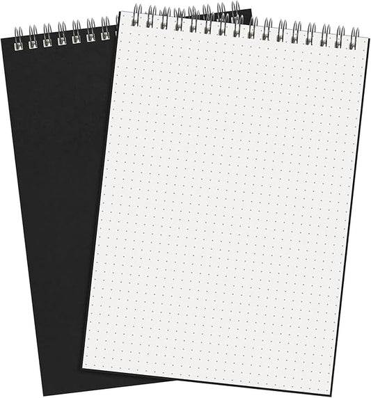 Engrowtic Dot Grid Notebook Top Spiral Notebook A5 Size Bullet Dotted Paper by Engrowtic