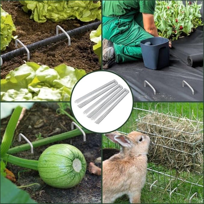 FEED GARDEN 6 Inch 1000 Pack Galvanized Landscape Staples 11 Gauge Anti-Rust - Image 7