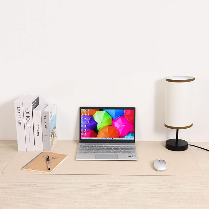 Wolaile Desk Blotter Pad, 27x13 inch PU Leather Computer Mouse Mat, Non-Slip - Image 6