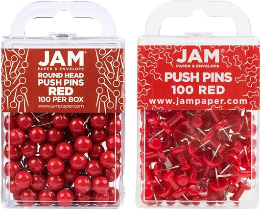JAM PAPER Colorful Push Pins by JAMPaper