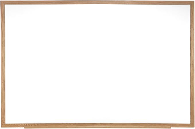 Ghent 4 x 6 Porcelain Magnetic Whiteboard, Wood Frame, 1 Marker, 1 Eraser by Ghent