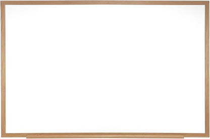 Ghent 4 x 6 Porcelain Magnetic Whiteboard, Wood Frame, 1 Marker, 1 Eraser by Ghent