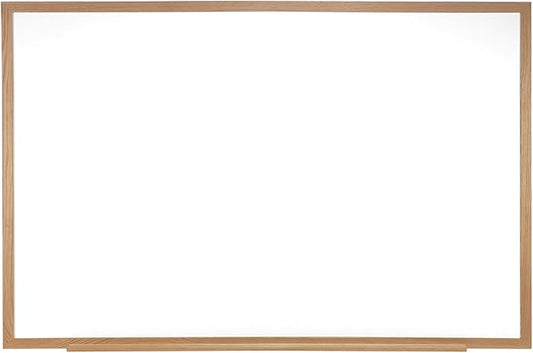 Ghent 4 x 6 Porcelain Magnetic Whiteboard, Wood Frame, 1 Marker, 1 Eraser by Ghent