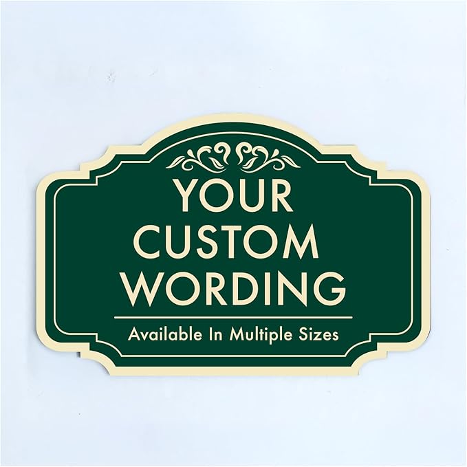 Custom Aluminum Signs: Driveway/Outdoor Metal, Waterproof, Forest Green 24x18 In by SpeedyOrders