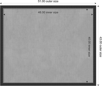Amanti Art Black Framed Magnetic Board 43x51 Oversize Vision Board - Image 4