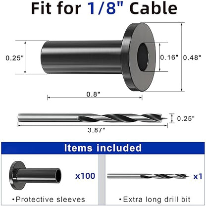 Steel DN Mate 100 Pack Cable Railing Protector Sleeves - Image 6