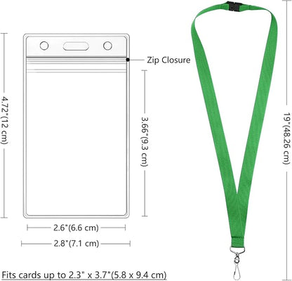 12-Pack Green Breakaway Lanyards - Image 3
