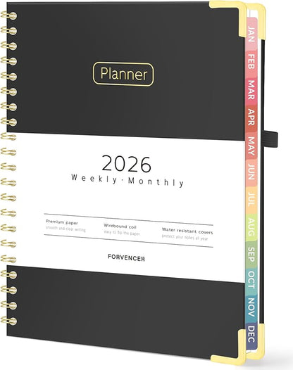 Forvencer 2026 Planner, Hardcover Calendar Planner Weekly and Monthly, Jan 2026 by Forvencer