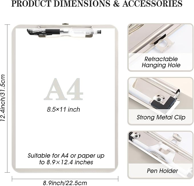 TFDLCG zm 2 PCS Plastic Clipboard - Image 3