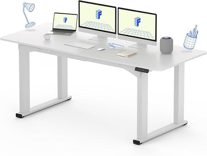 FLEXISPOT E6Q 4 Legs Standing Desk 71 x 32 Inch Adjustable Height Desk by FlexiSpot