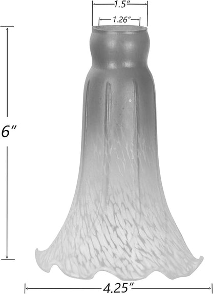 Bieye LS14 Lily Flower Blown Glass Lampshade - Image 3