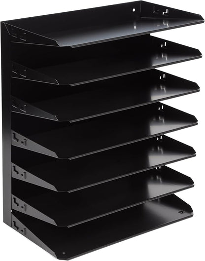 Huron Desktop Horizontal 7-Slot Legal File Binder Organizer Storage Letter Tray - Image 5