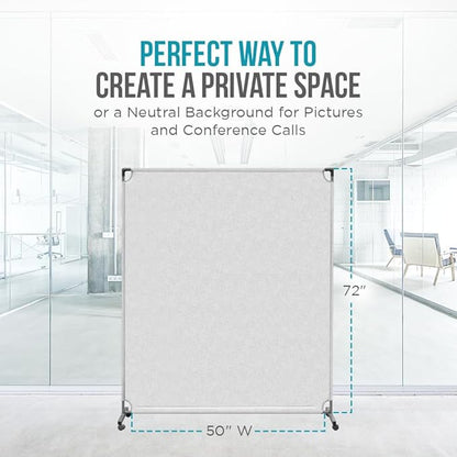 Steel-AID 50-inch Rolling Privacy Room Divider - Image 3