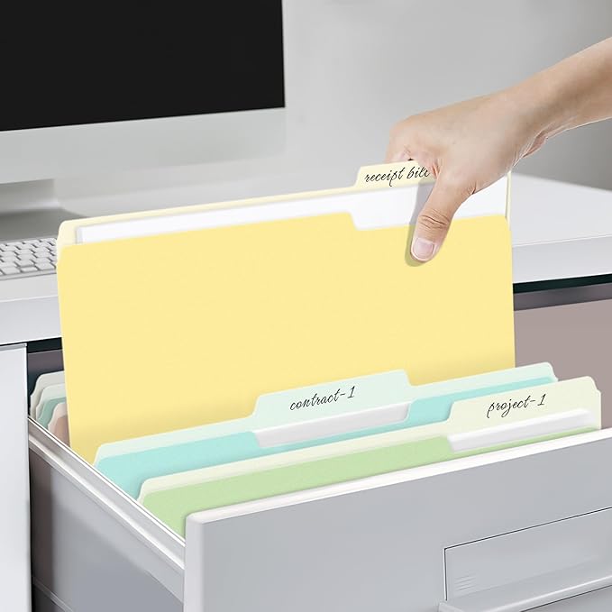 SUNEE File Folders, 30 Pack Manilla Folders 8.5 x 11, 10 Colors Folder Office - Image 7