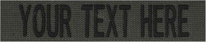 Custom Uniform Name Tapes Solid Colors. Olive Drab Webbing, 4 Inch Hook Fastener by NORTHERNSAFARI