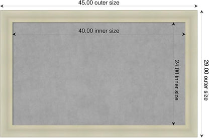 Amanti Art Silver Framed Magnetic Board 29x45 Large Vision Board - Image 2