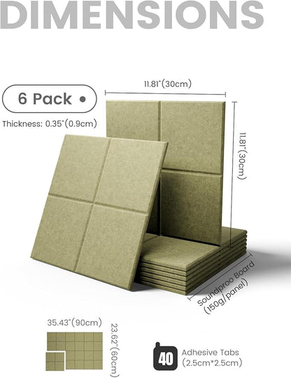 Fluxynara Large Felt Bulletin Board 36" x 24"Cork Board Alternative-6 Pack - Image 2