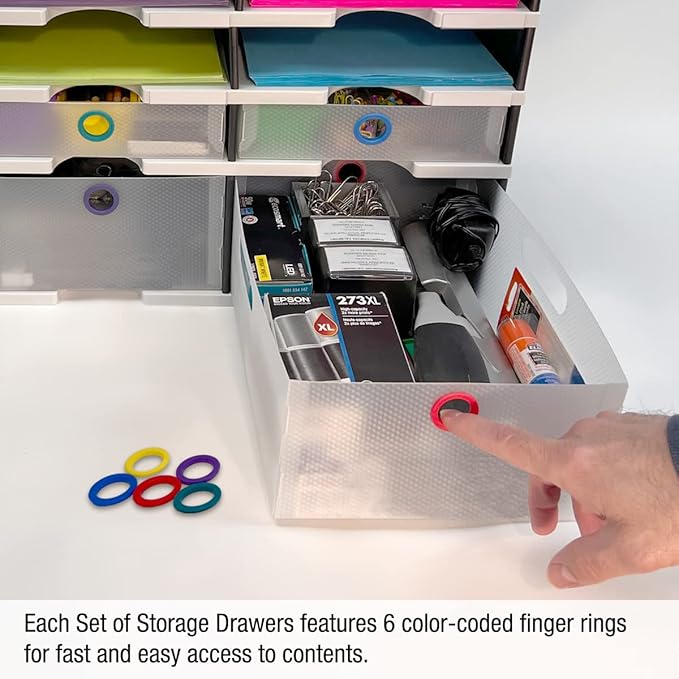 Ultimate Office TierDrop Storage Drawers Measure 9w x 12d x 4 3/4 Inches High - Image 5