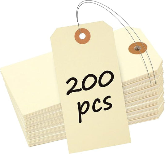 Uniclife 200 Pcs Manila Tags Blank Shipping Tags by UnicLife