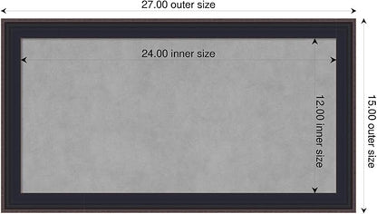 Amanti Art Black Framed Magnetic Board 15x27 Small Vision Board - Image 2