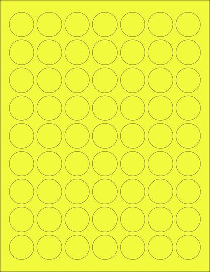 NextDayLabels - 8-1/2 x 11 Neon Color High Light Fluorescent Labels by NextDayLabels