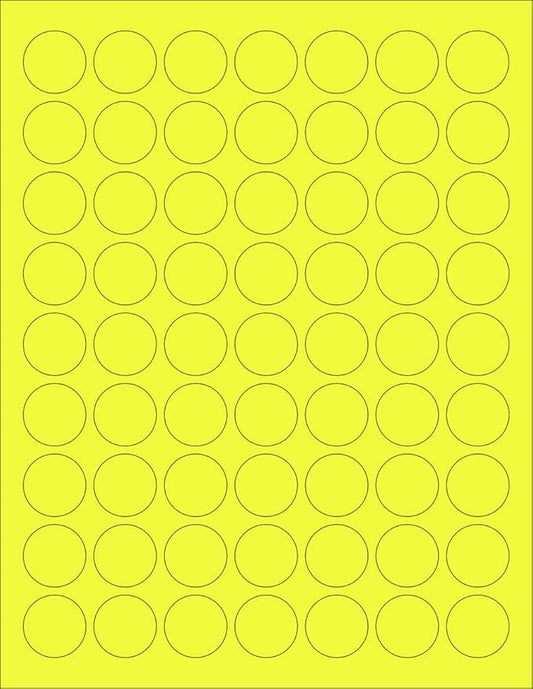 NextDayLabels - 8-1/2 x 11 Neon Color High Light Fluorescent Labels by NextDayLabels
