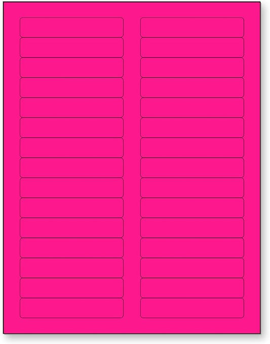 NextDayLabels - 8-1/2 x 11 Neon Color High Light Fluorescent Labels by NextDayLabels