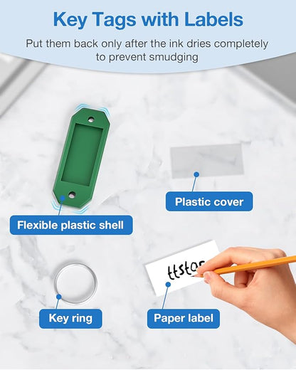 ttstar 40 Pack Key Tags Identifiers – Hexagon Design Key Rings - Image 5