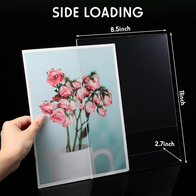 Jetec 30 Packs 8.5 x 11 Acrylic Sign Holder Clear Plastic Frames Acrylic - Image 2