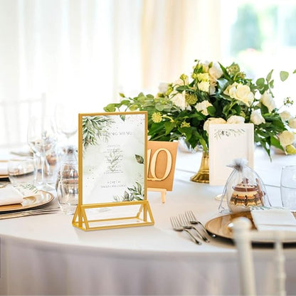 PPH-Sisy Acrylic Sign Holder 5x7 Gold Picture Frame Clear Acrylic Frames - Image 6