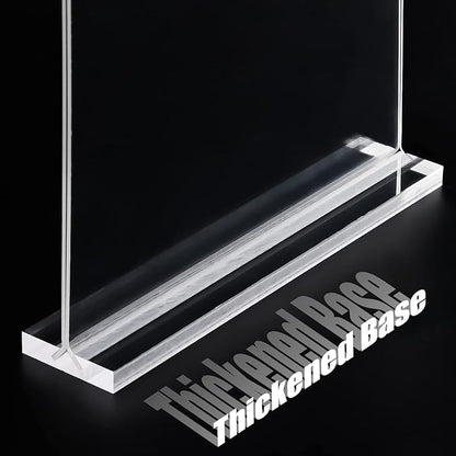 xydstay 8.5 x 11 Acrylic Sign Holder 2 Pack, Vertical T Shape Clear Plastic - Image 5