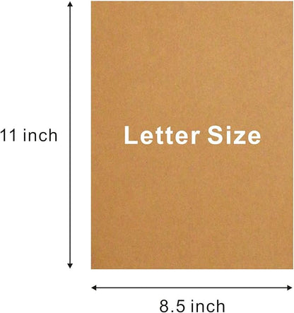 COLOURFUL US 120 Sheets Kraft Paper Letter Sized 120 GSM Brown Stationery Paper - Image 2