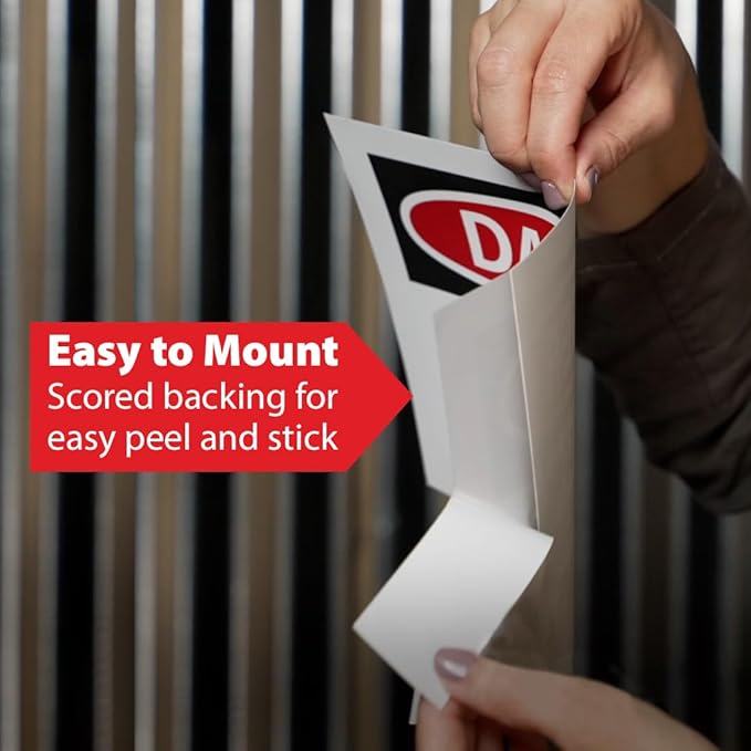 Custom OSHA Style Warning Sign 7" x 10" Adhesive Vinyl Sign, Customizable "Your - Image 4