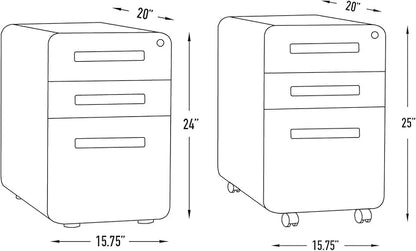 Laura Davidson Furniture Stockpile 3 Drawer File Cabinet - Image 3
