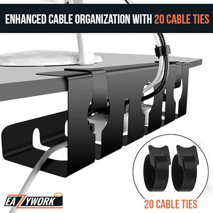 2Pcs 15.75 Inch Super Sturdy Gaming Cable Management Standing Desk wire - Image 6