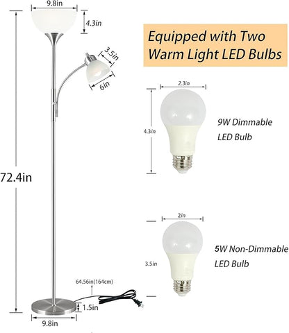 RISLG Floor Lamp, Dimmable Standing lamp, Stepless Dimming Brightness, Included - Image 5