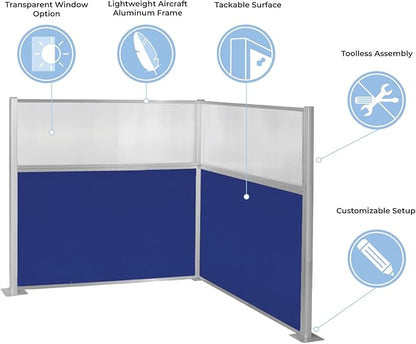Versare Hush Panel Cubicle Kit | Workstation Partition Walls | Sound Dampening - Image 4