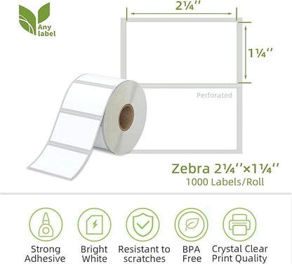 2.25" x 1.25" Direct Thermal Labels - Image 2