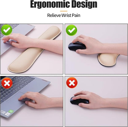 Bloss Leather Desk Pad and Keyboard Wrist Rest, Large Mouse Pad + Keyboard - Image 6