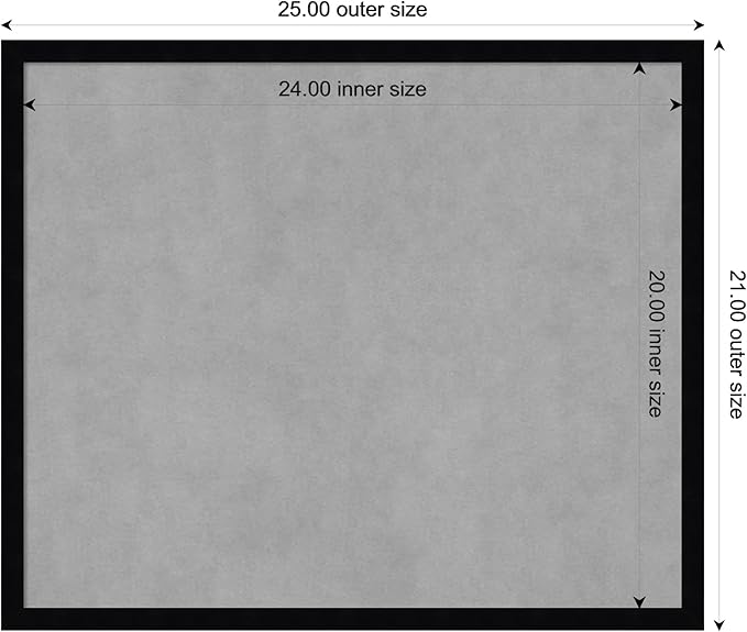 Amanti Art Black Framed Magnetic Board 21x25 Medium Vision Board - Image 4