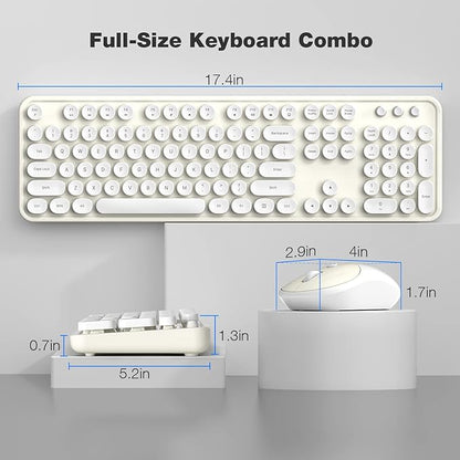 MOFII Wireless Keyboard and Mouse Combo, Computer Full Size 2.4G Plug and Play - Image 7