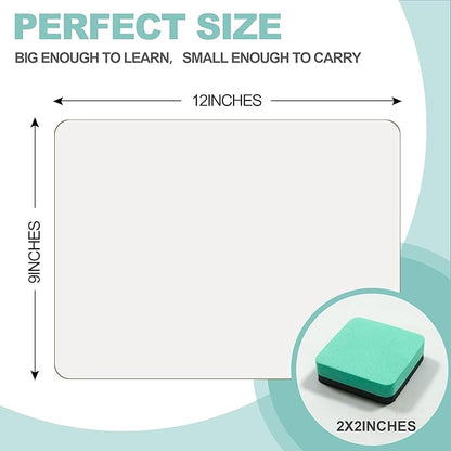30 Pack Small White Boards, Teacher School, Include 30 Markers, 30 Erasers - Image 3