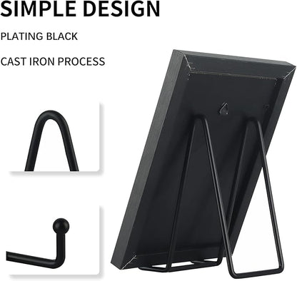 Decolore 3 Pack 6 Inch Black Metal Display Stands Plate Holder Display Stands - Image 4