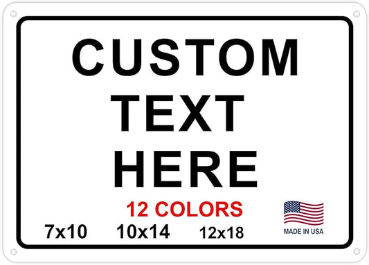 Custom Signs Outdoor Metal for Home Office Business, Personalized, Man Cave by avgrafx