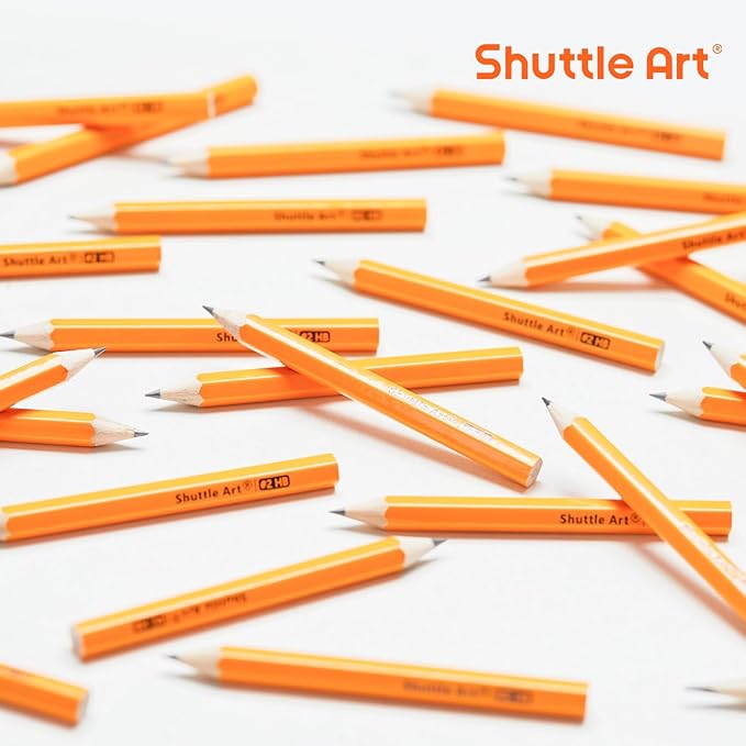 Shuttle Art 900 Pack #2 HB Golf Pencils, Wood-cased 3.5” Mini Pencils Bulk - Image 8