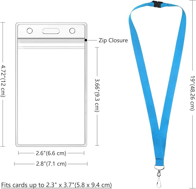 24-Pack Sky Blue Breakaway Lanyards - Image 3
