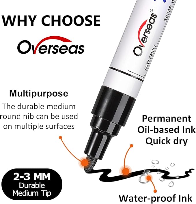 Overseas Metallic Gold Paint Marker Pens - Image 2