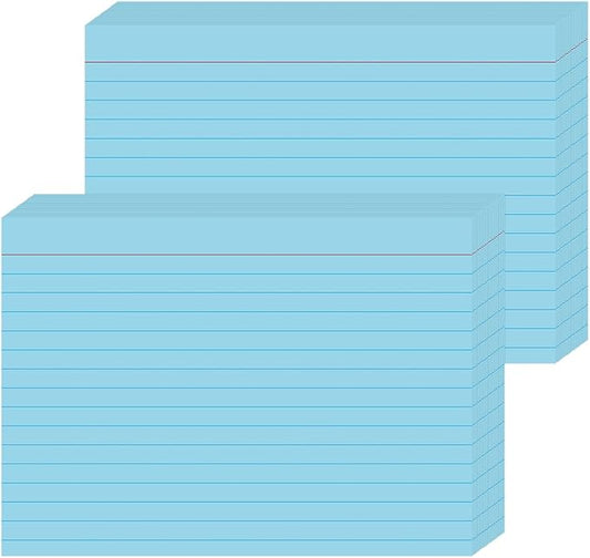 JINMIKEJI Blue Ruled Index Cards 5x7 Inch by JINMIKEJI