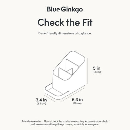 BLUE GINKGO Desk Holder – Korean-Made Office Organizer - Image 3